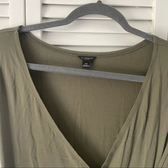 Ann Taylor Green Wrap Dress - Picture 7 of 7